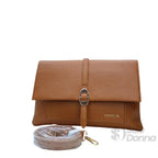 Coconuda Pochette in Ecopelle Marrone con Chiusura a Scatto - Stile Donna Bags