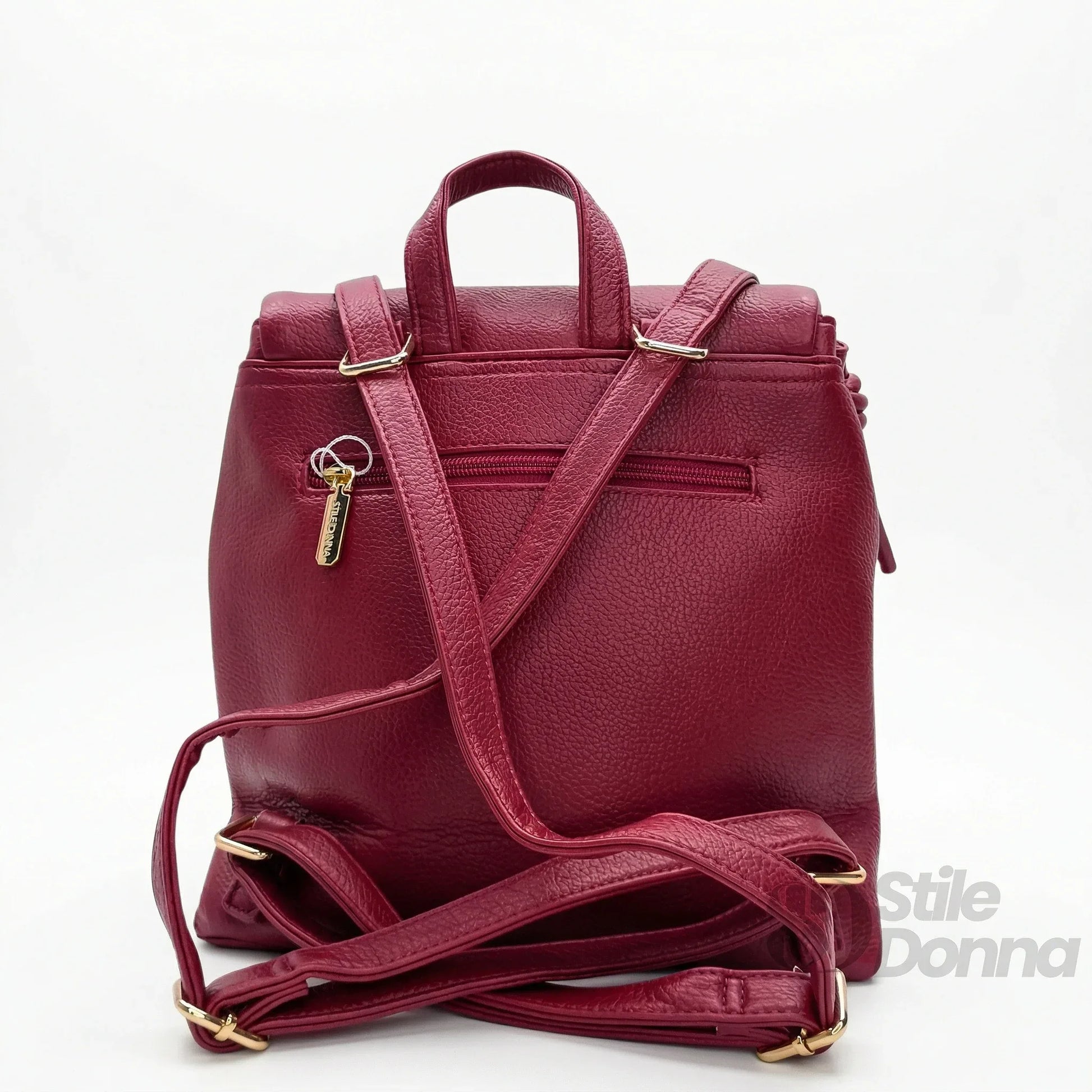 Coconuda zaino ecopelle rosso con spallacci regolabili – interno e tasche
