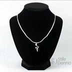 Collana Minimalista con Ciondolo Serpente in Cristallo Argento - Stile Donna Bags