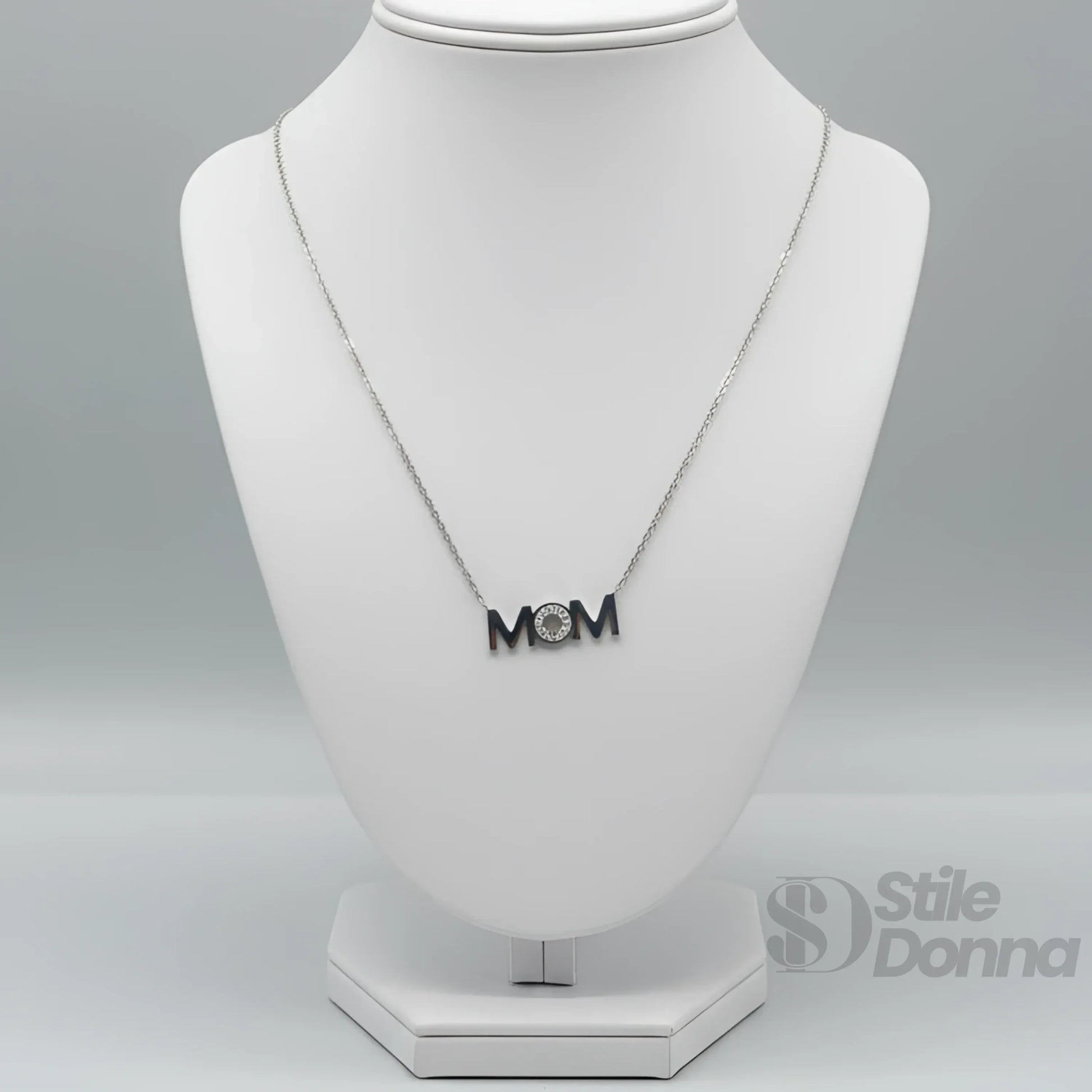 Stile Donna collana pendente MOM metallo dorato – vista supplementare
