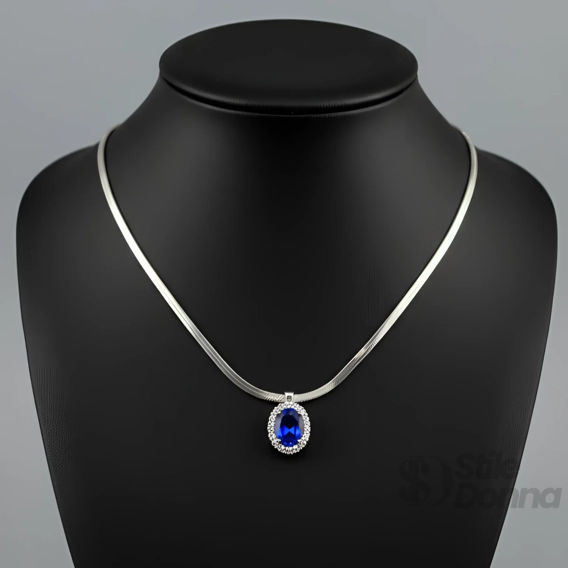Stile Donna collana rubino regale ciondolo ovale rosso – vista supplementare
