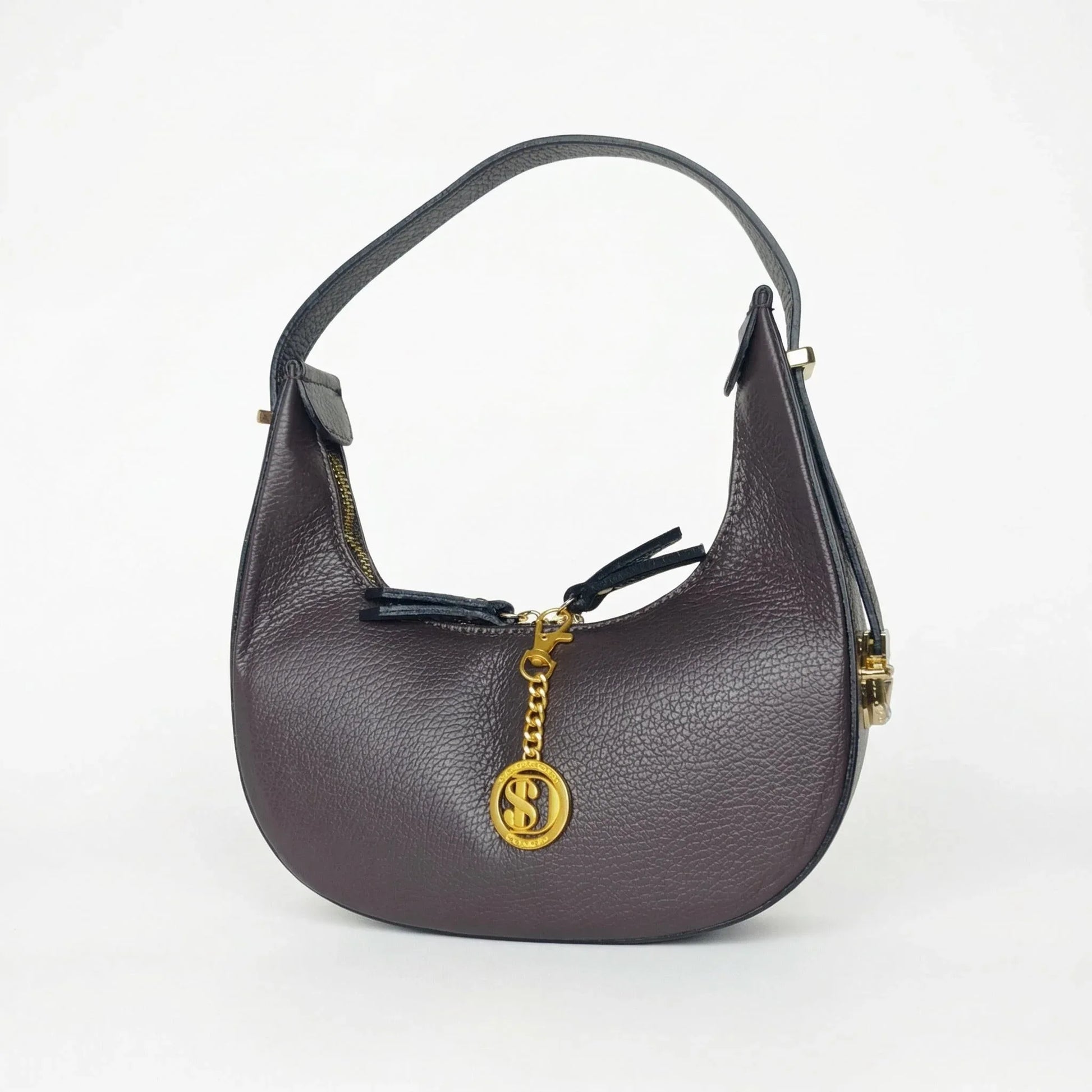 Elite borsa hobo donna vera pelle italiana prodotta in Italia – vista frontale