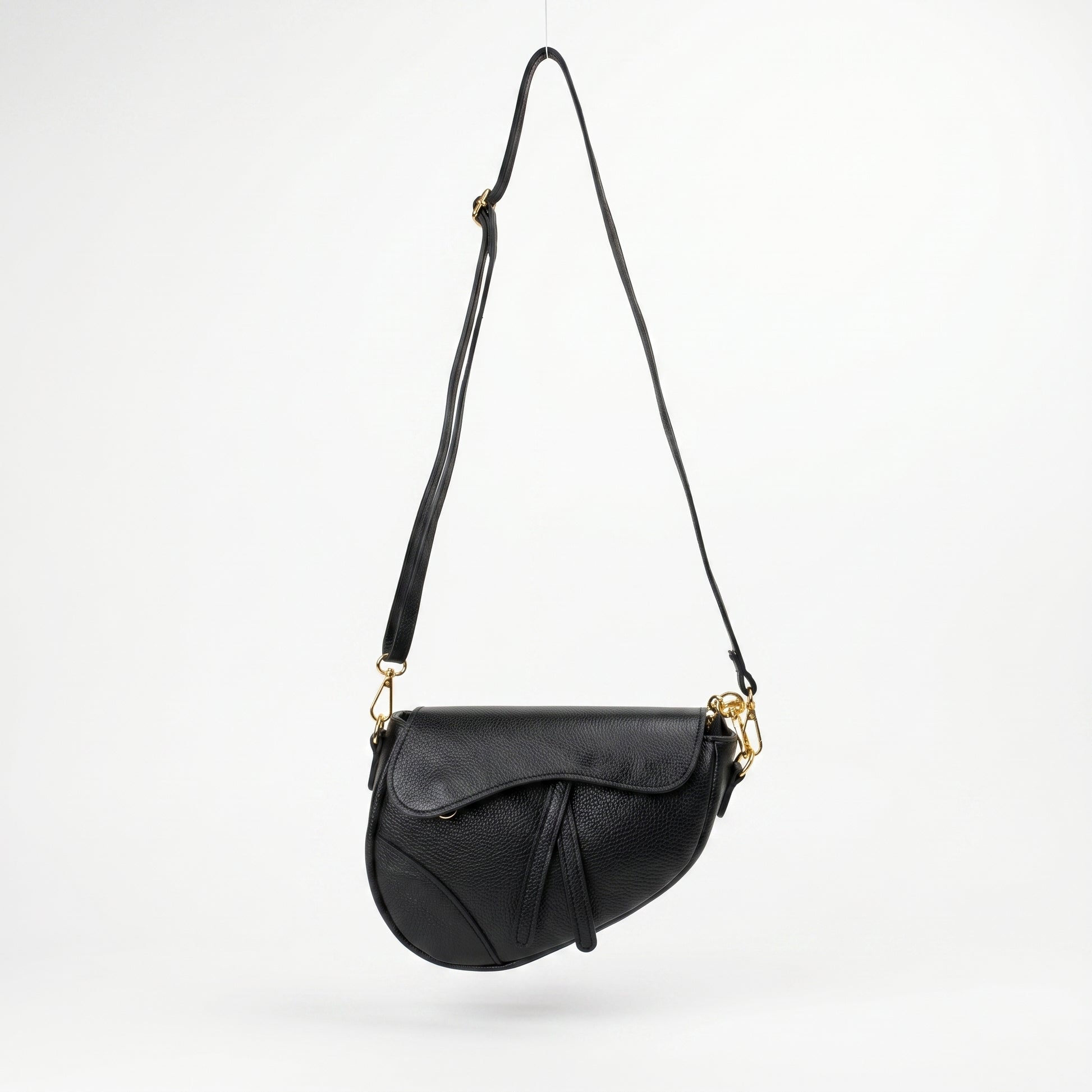 Eliza borsa a tracolla vera pelle verde – dettaglio manico