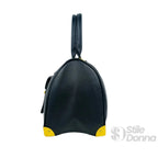 Enrico Coveri Borsa Dottore in Ecopelle Nera con Tracolla Removibile - Stile Donna Bags