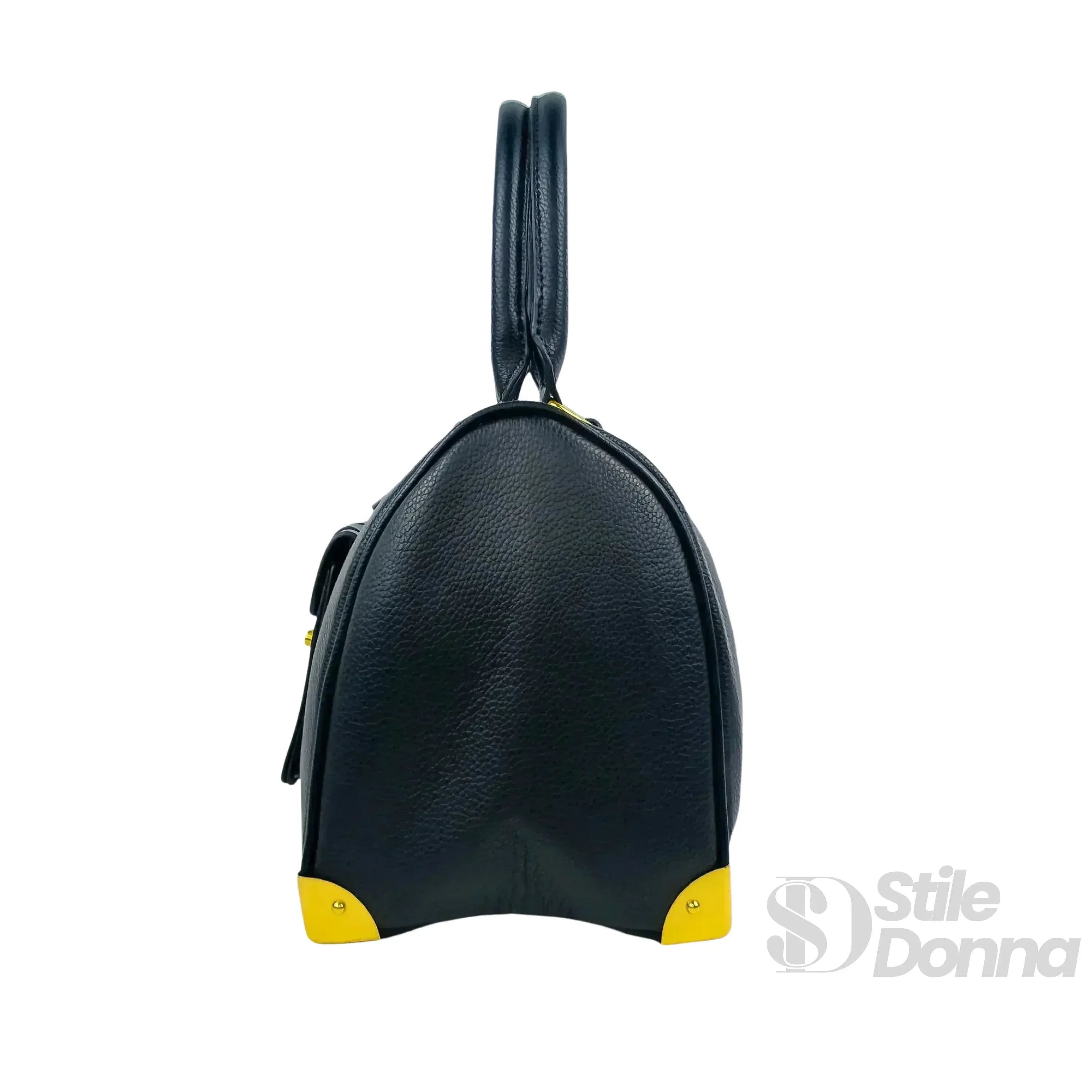 Enrico Coveri borsa dottore ecopelle nera donna – borsa indossata