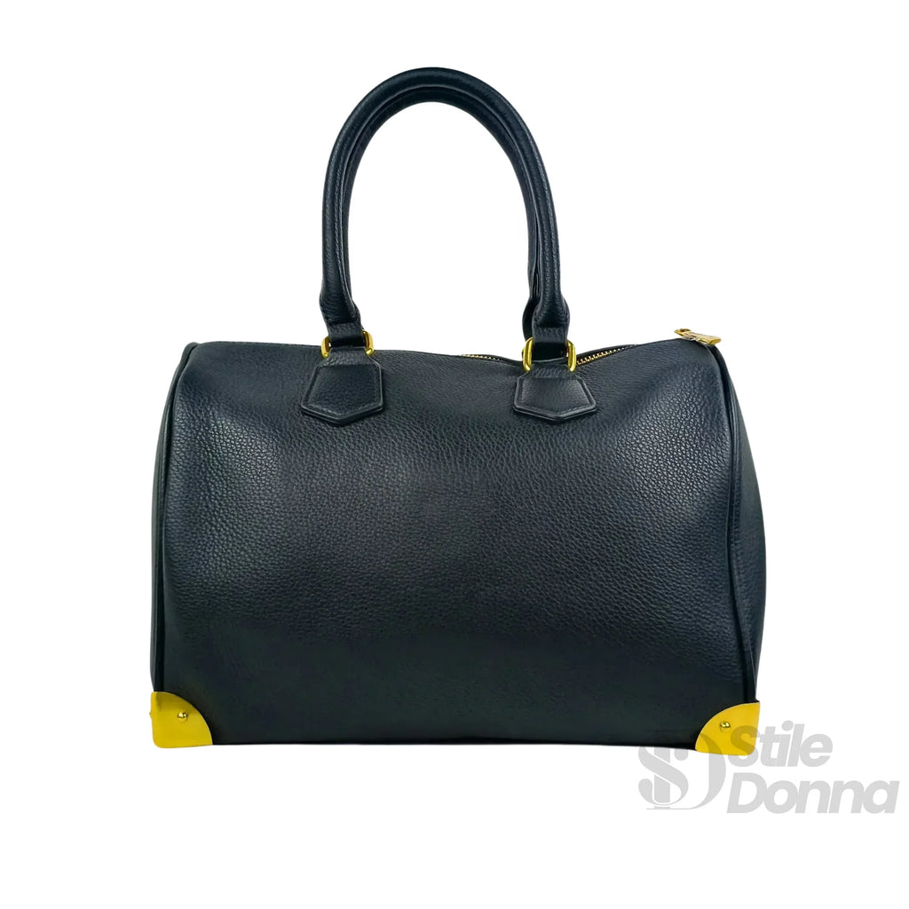 Enrico Coveri borsa dottore ecopelle nera – dettaglio chiusura