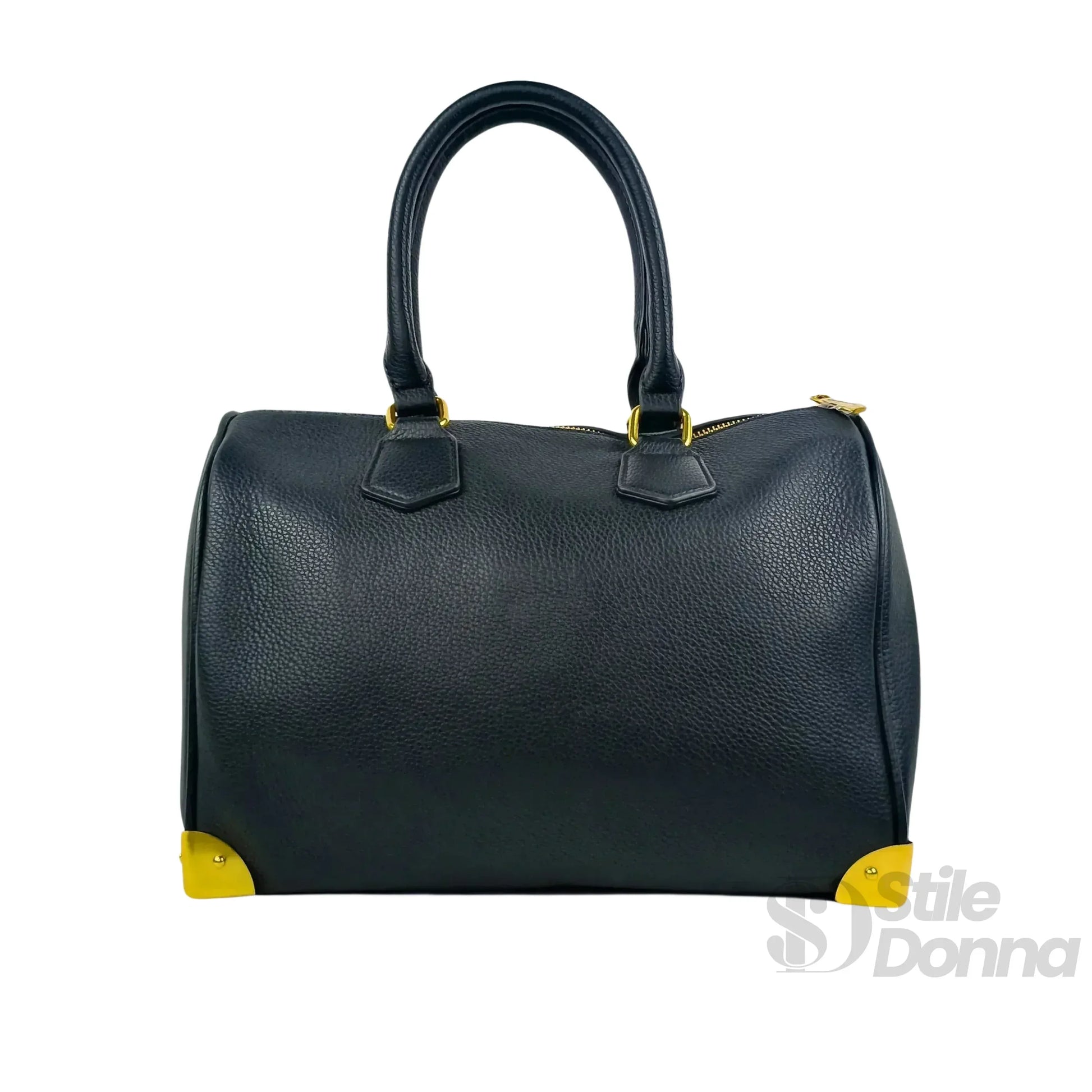 Enrico Coveri borsa dottore ecopelle nera – dettaglio chiusura