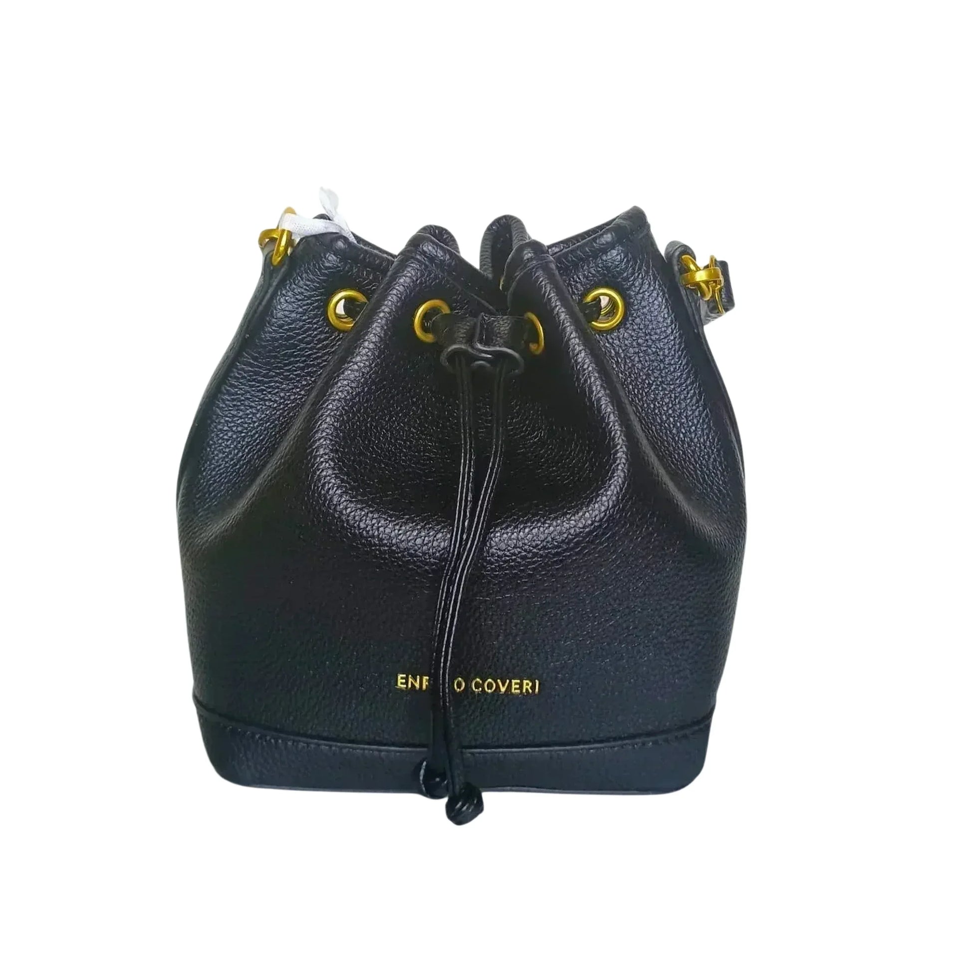 Enrico Coveri borsa a secchiello ecopelle PU rosa e nera donna – vista frontale