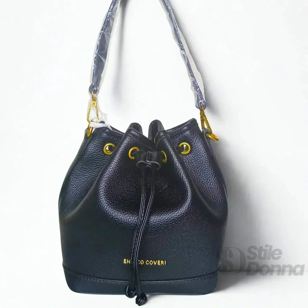 Enrico Coveri borsa a secchiello ecopelle PU rosa – dettaglio esterno