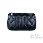 Enrico Coveri Borsa in Ecopelle con Tracolla a Catena Argento - Stile Donna Bags