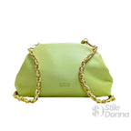 Enrico Coveri Clutch in Ecopelle Verde Lime Morbida per Cerimonie - Stile Donna Bags
