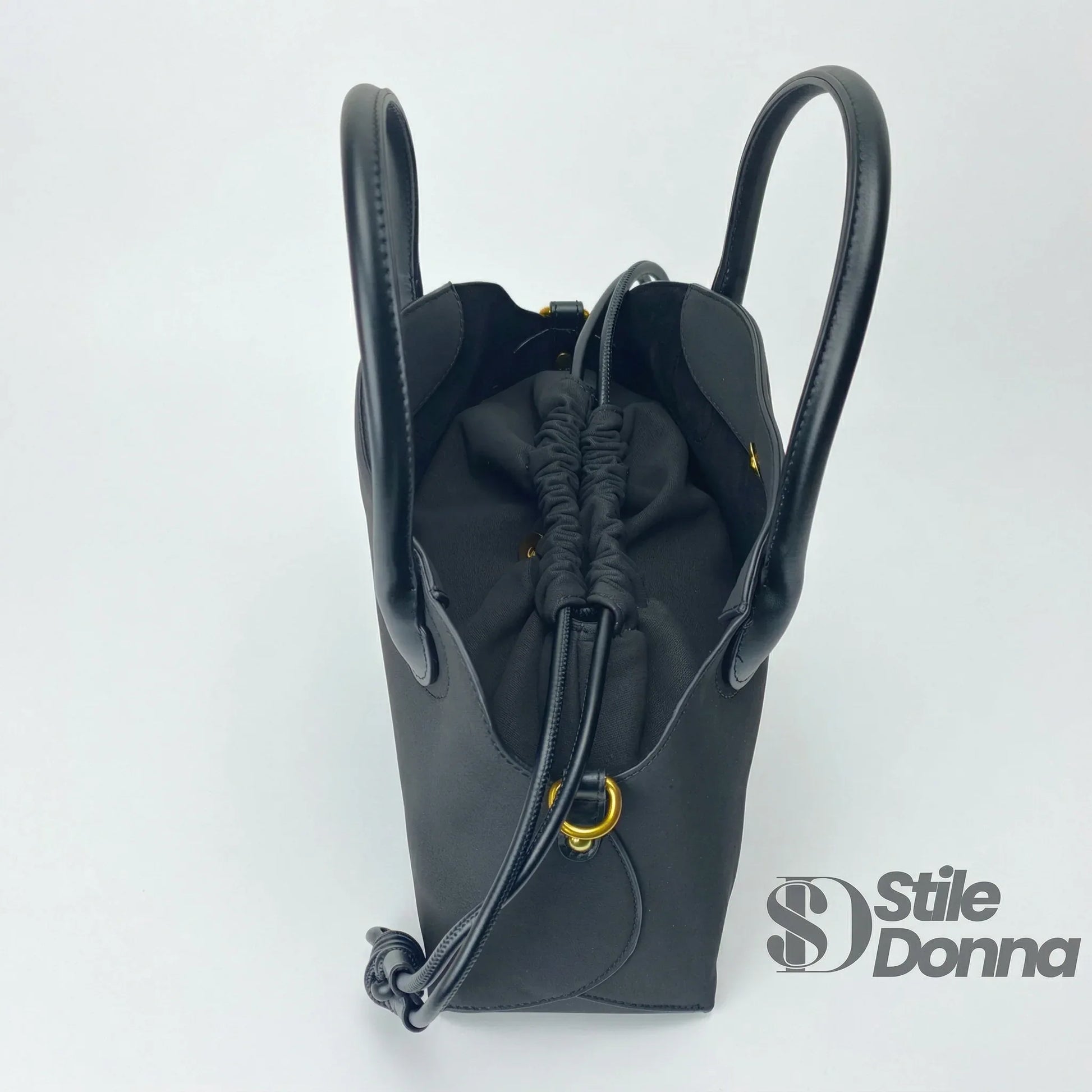 Enrico Coveri set borse ecopelle suede grigio – vista dall'alto