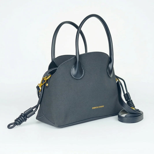 Enrico Coveri set borse ecopelle suede grigio – vista posteriore