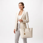 Чанта Serena Shopper от истинска кожа Saffiano с двойно вътрешно джобче – Stile Donna Bags