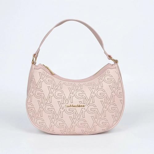 Giamaco Venturi borsa hobo ecopelle rosa con finiture dorate donna – vista frontale