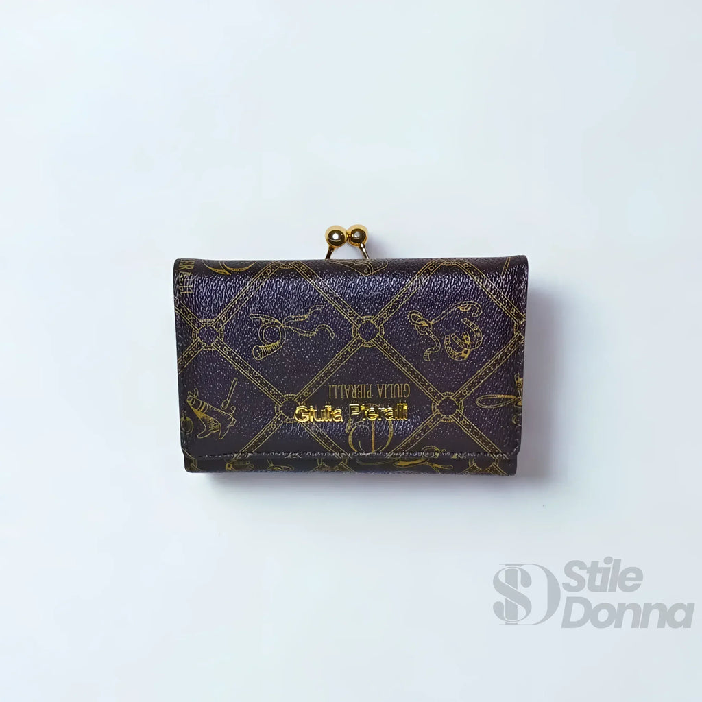 Giulia Peraldi portafoglio a mano ecopelle viola clutch – dettaglio esterno