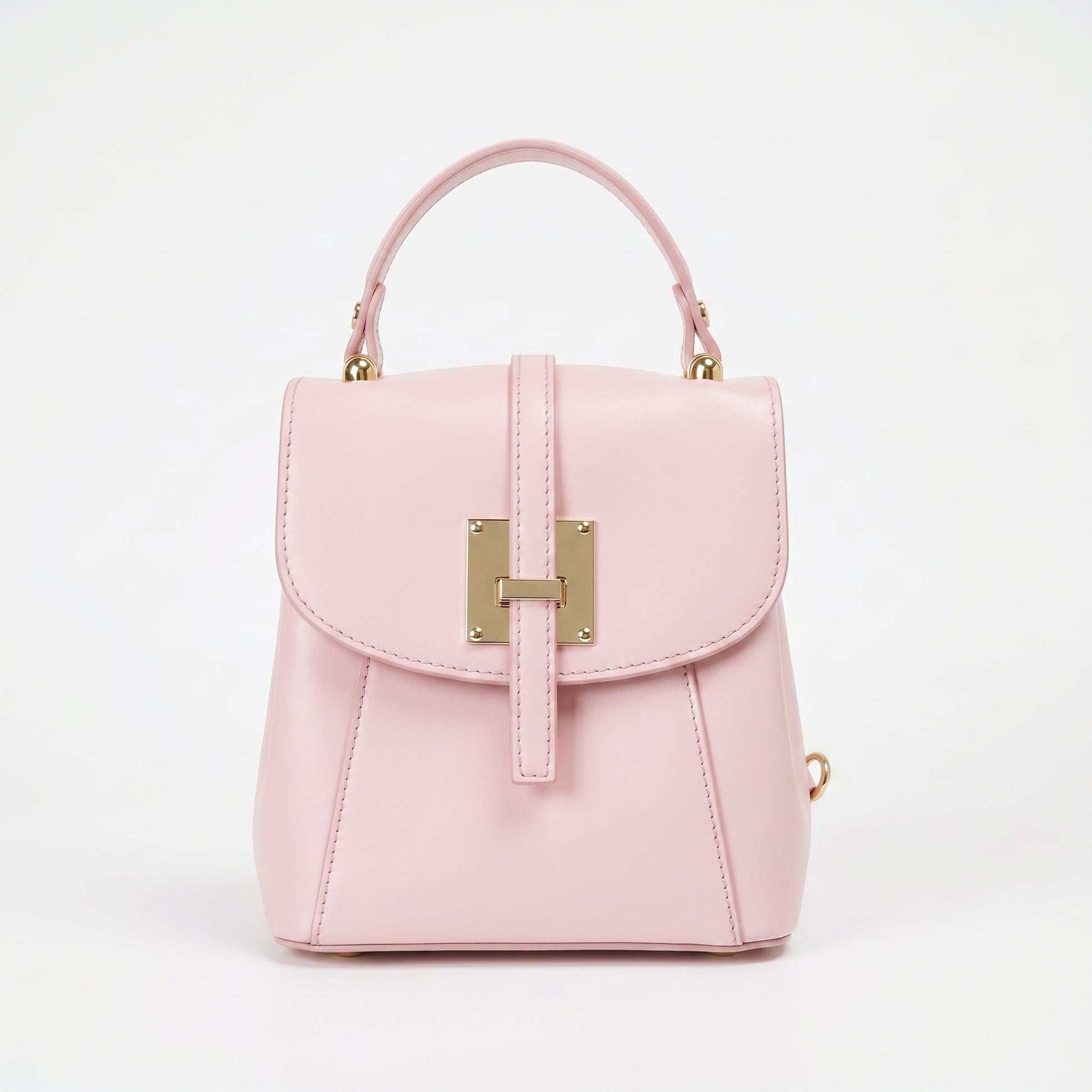 Helena zaino vera pelle made in Italy rosa – vista laterale