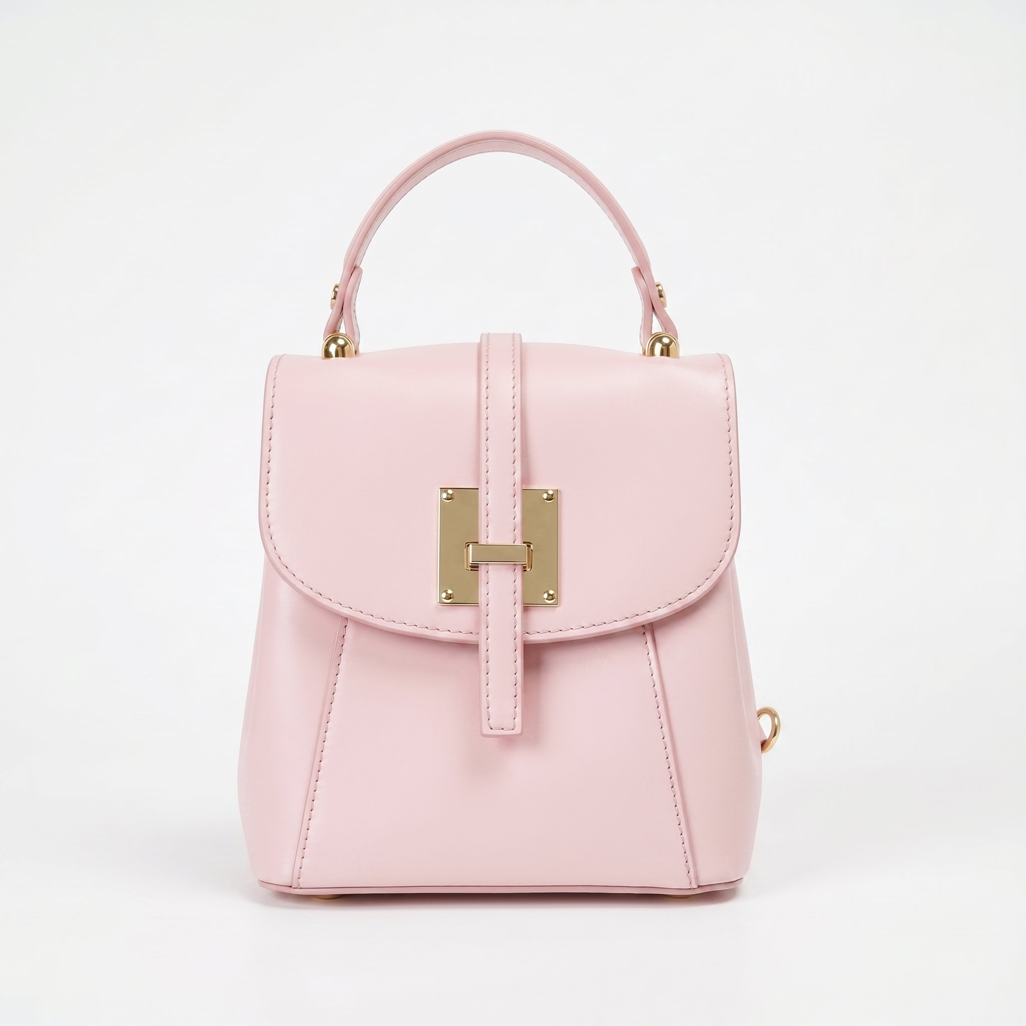 Helena zaino vera pelle made in Italy rosa – vista laterale