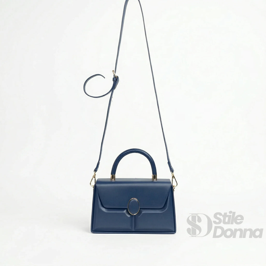Herisson Firenze Borsa Strutturata Classica in Ecopelle con Hardware Oro