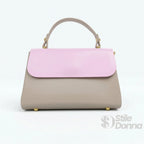 Herisson Firenze Mini Borsa Cachi e Rosa con Lucchetto Dorato - Stile Donna Bags