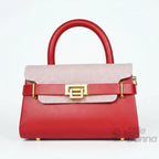 Herisson Firenze Mini Borsa Top-Handle in Ecopelle a Contrasto con Tracolla - Stile Donna Bags