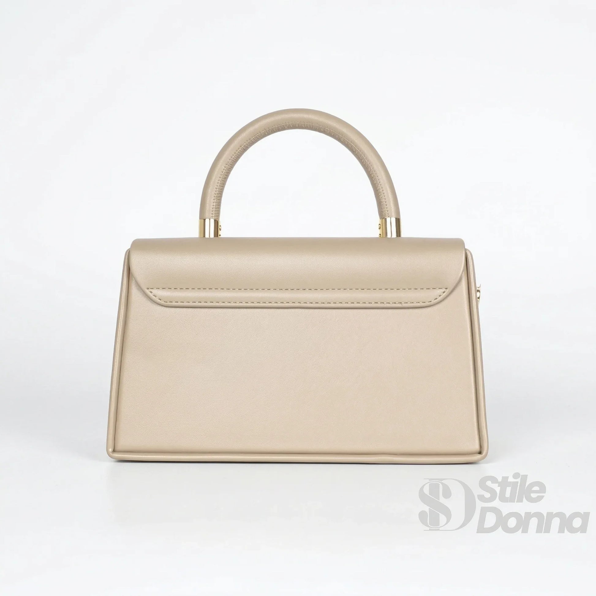 Herisson Firenze mini satchel ecopelle beige top handle donna – borsa indossata