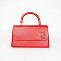 Herisson Firenze mini satchel ecopelle rossa top handle alta qualità donna – vista frontale