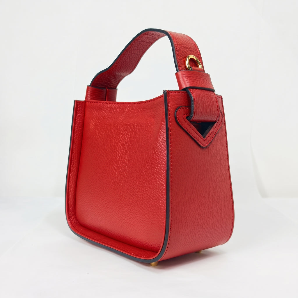Holo borsa a mano vera pelle nera made in Italy – interno e tasche