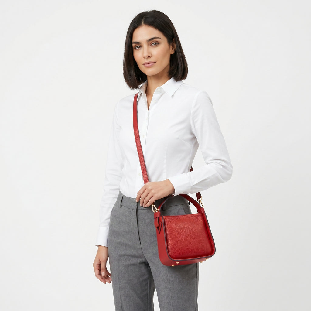 Holo borsa a mano vera pelle nera – vista supplementare 2