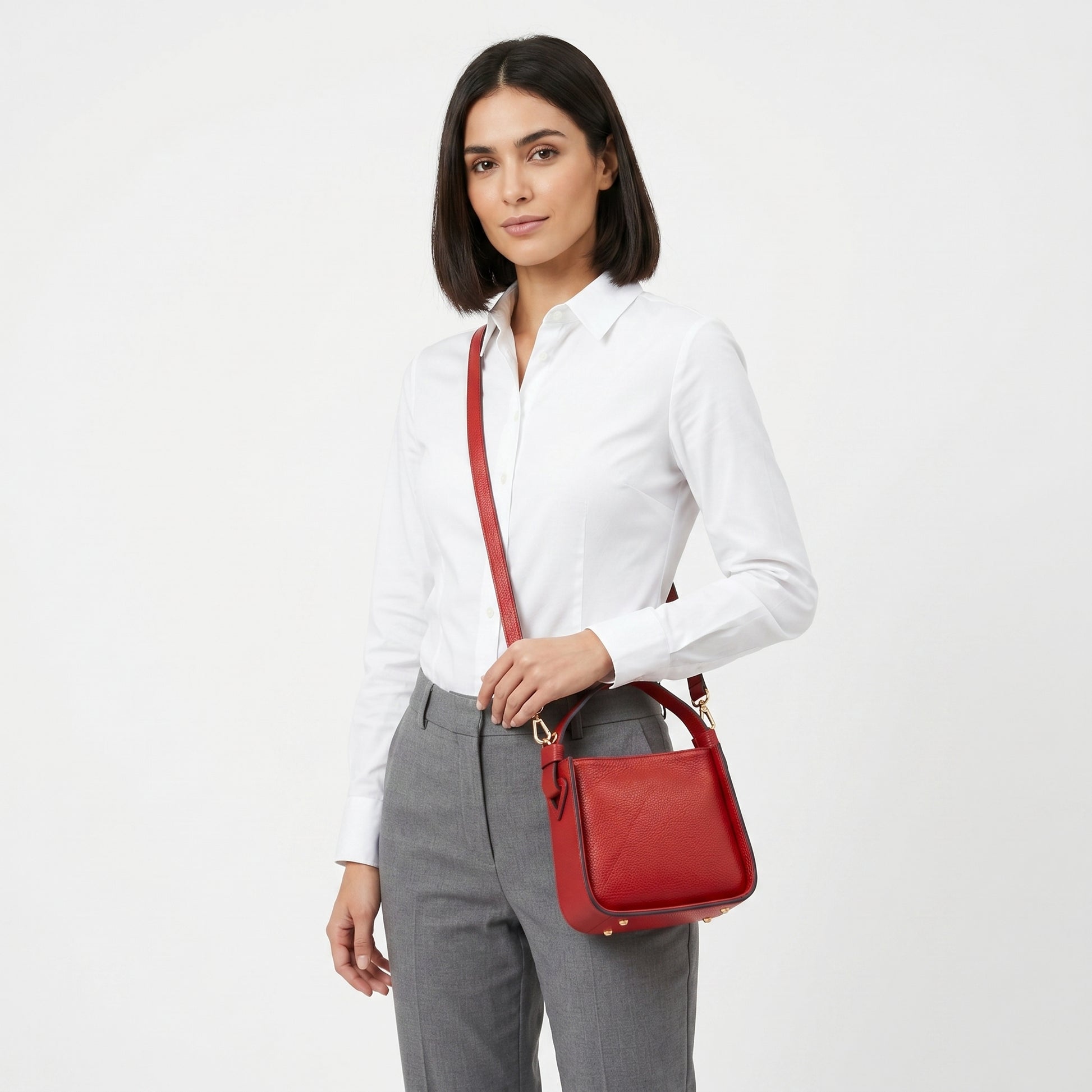 Holo borsa a mano vera pelle nera – vista supplementare 2
