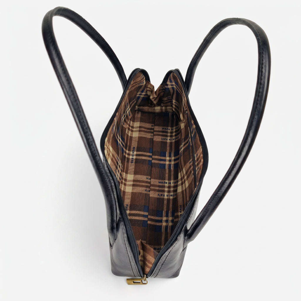 Lucy borsa a tracolla vera pelle premium verde – dettaglio chiusura
