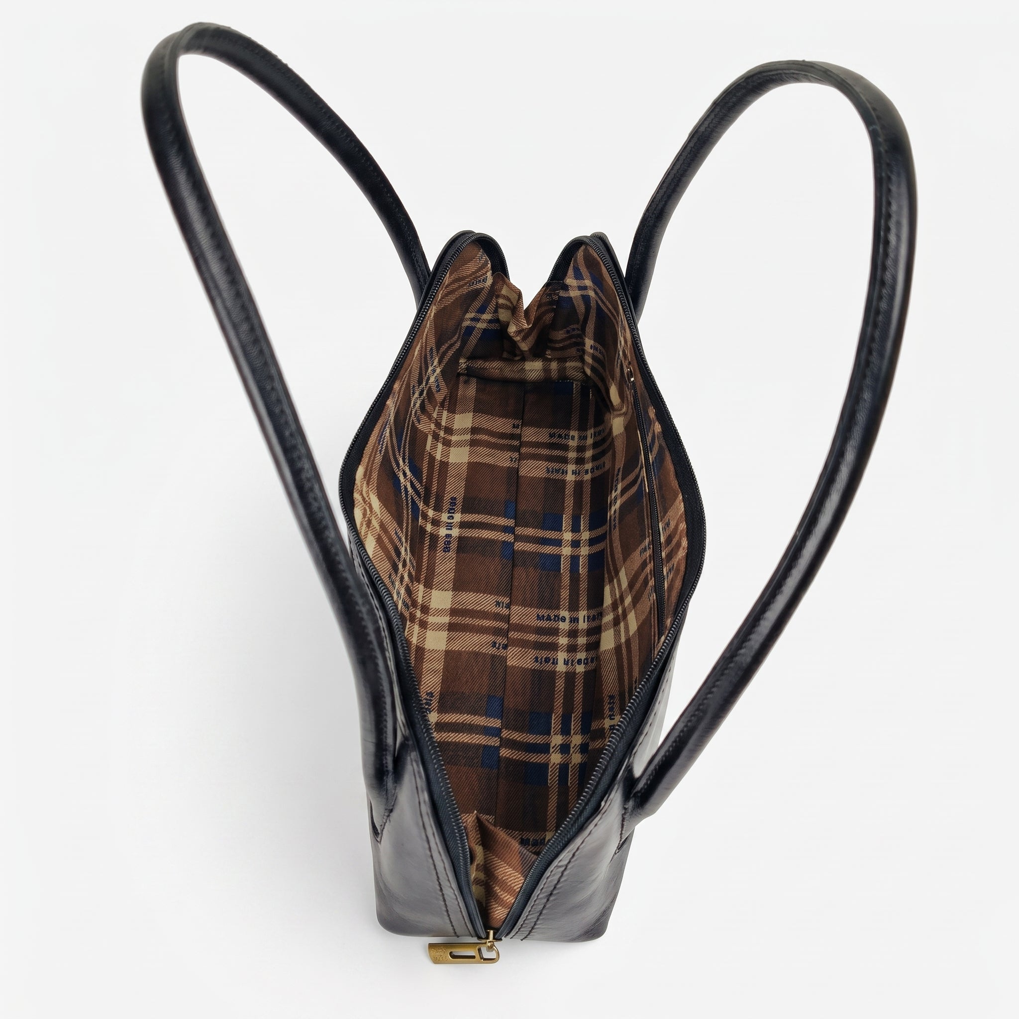 Lucy borsa a tracolla vera pelle premium verde – dettaglio chiusura