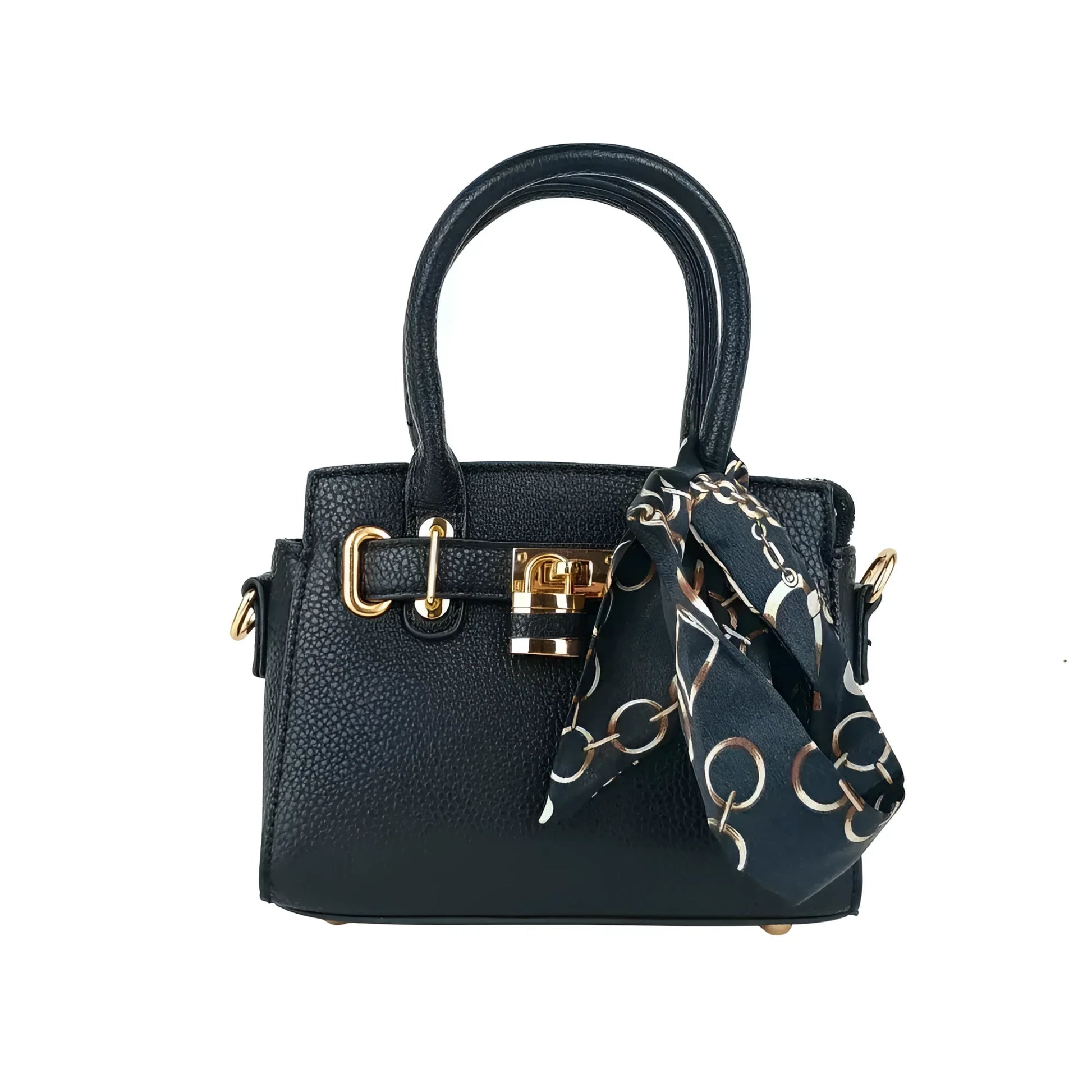 Stile Donna mini bag ecopelle argento con tracolla removibile – vista posteriore