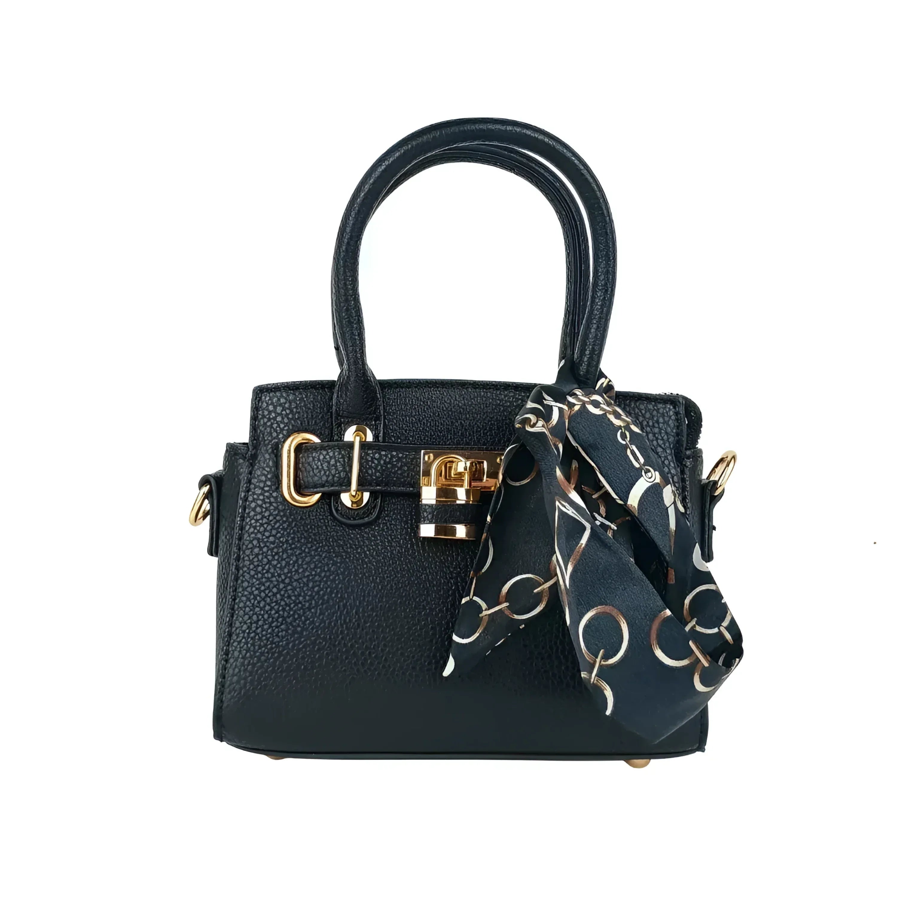 Stile Donna mini bag ecopelle argento con tracolla removibile – vista posteriore