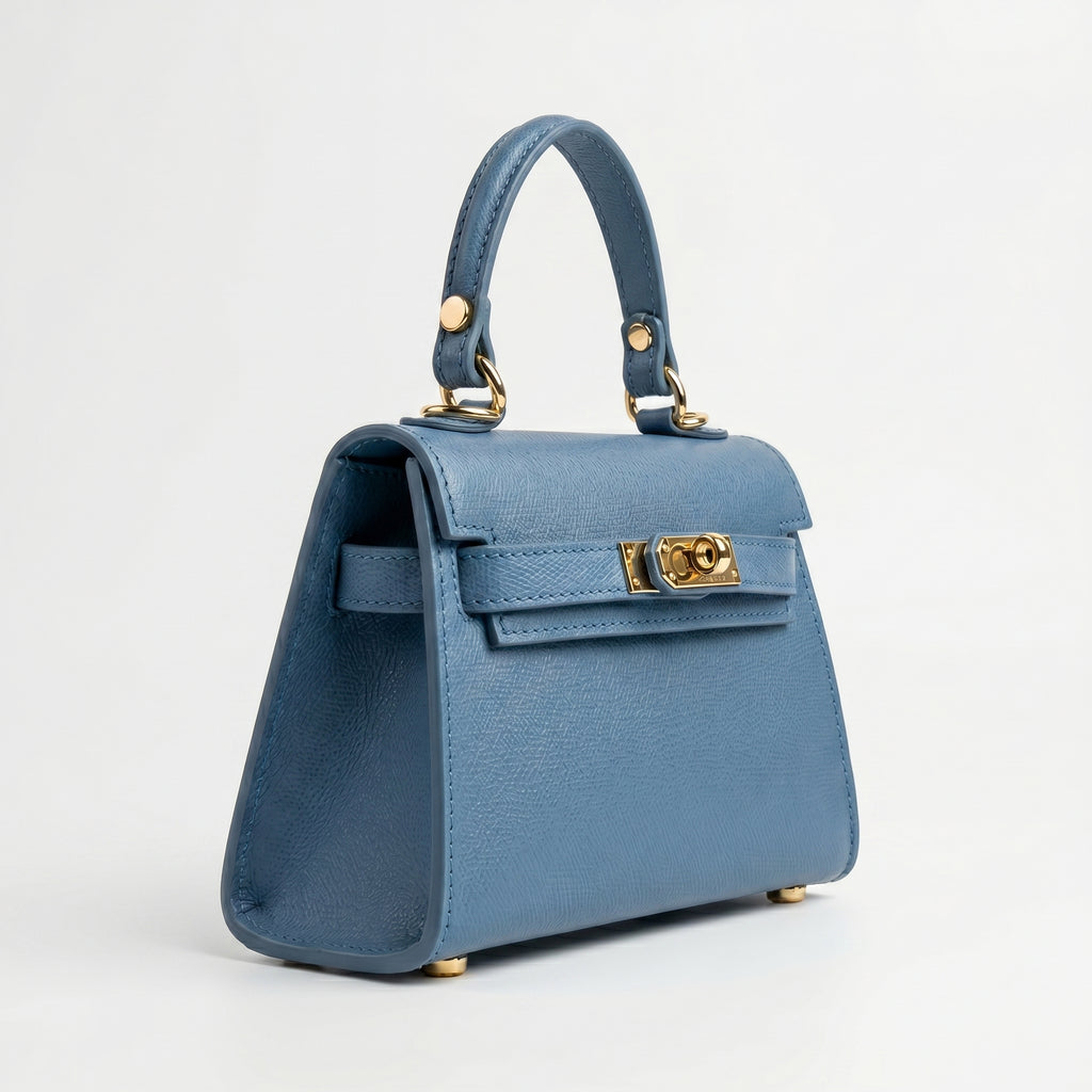 Mini Beky borsa vera pelle rossa con tracolla regolabile – interno e tasche