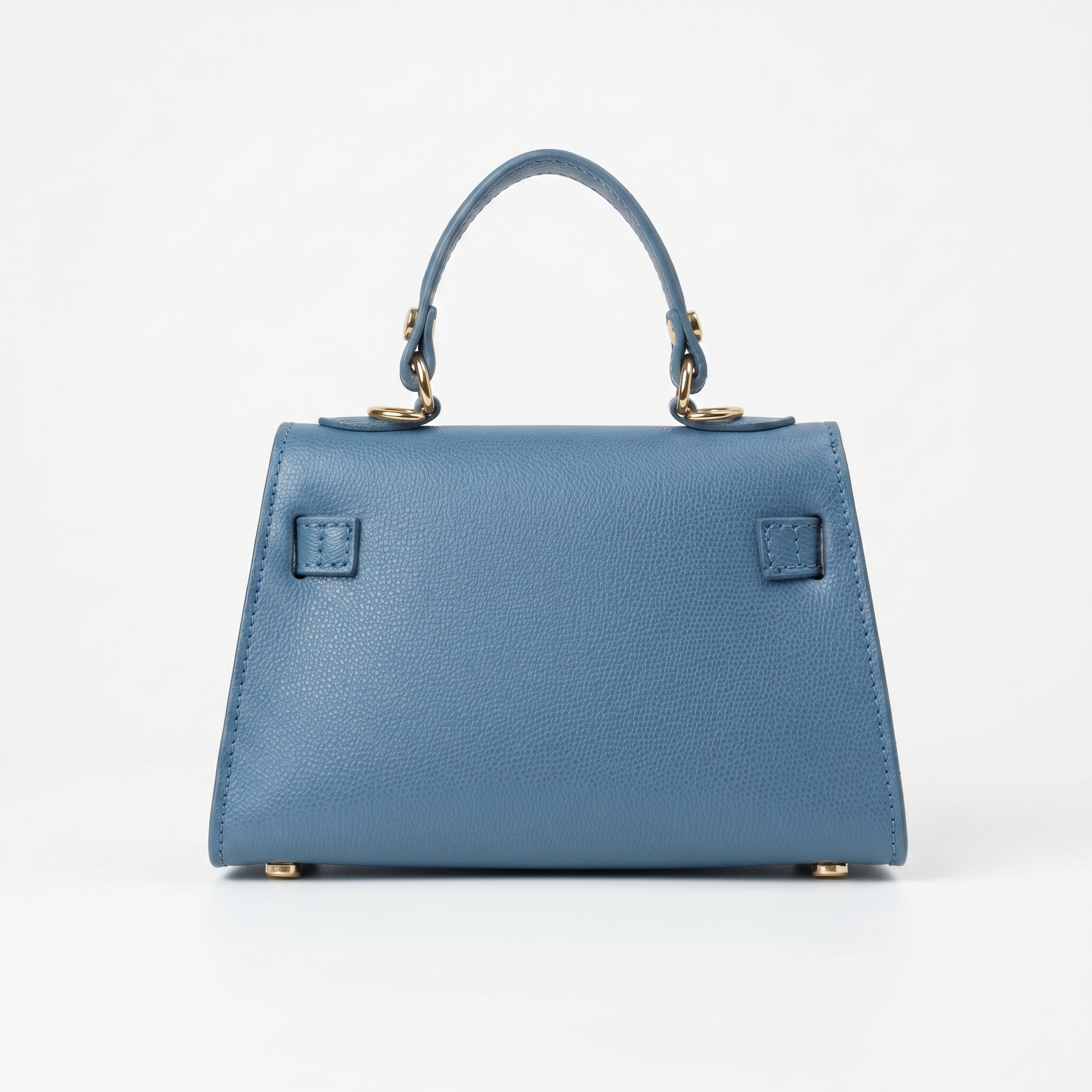 Mini Beky borsa vera pelle bianca – dettaglio manico