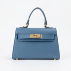 Mini Beky Borsa in Vera Pelle con Tracolla Regolabile e Chiusura Rotante - Stile Donna Bags