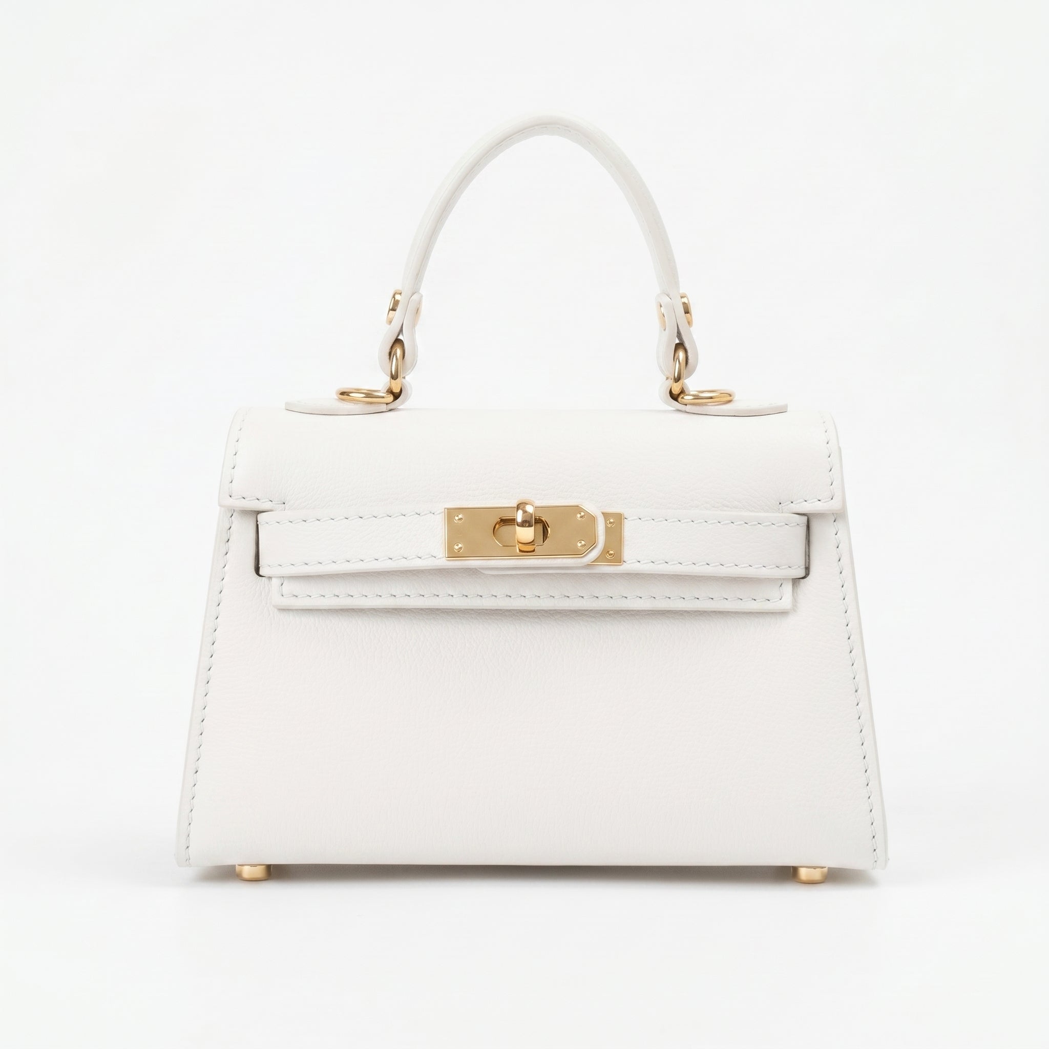 Mini Beky borsa vera pelle bianca con tracolla – vista supplementare 3