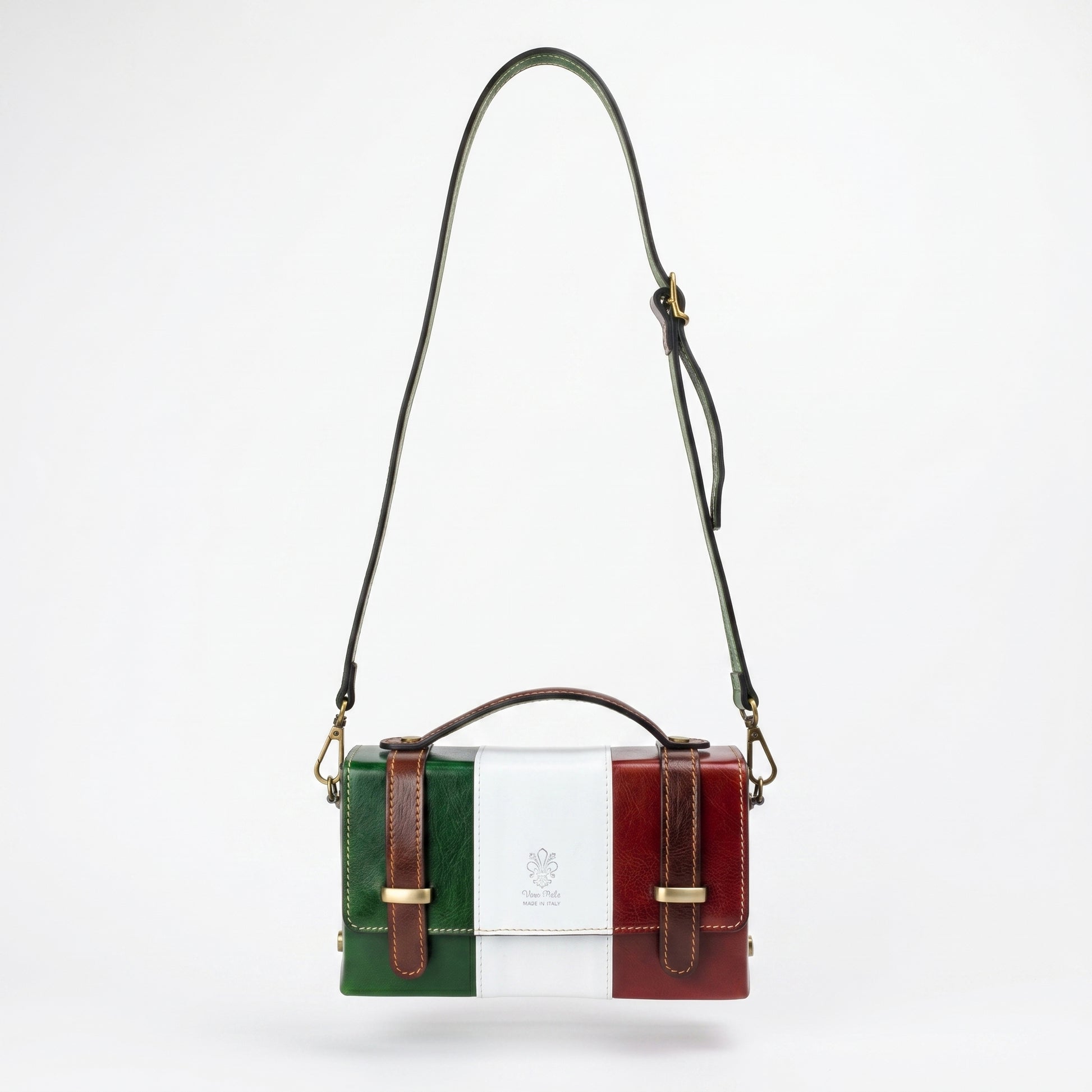 Brick mini borsa vera pelle made in Italy – dettaglio manico