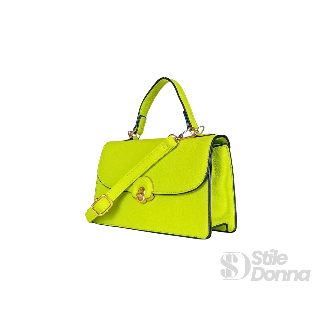 Mini Borsa Elegante in Ecopelle Verde con Dettagli Oro - Stile Donna Bags