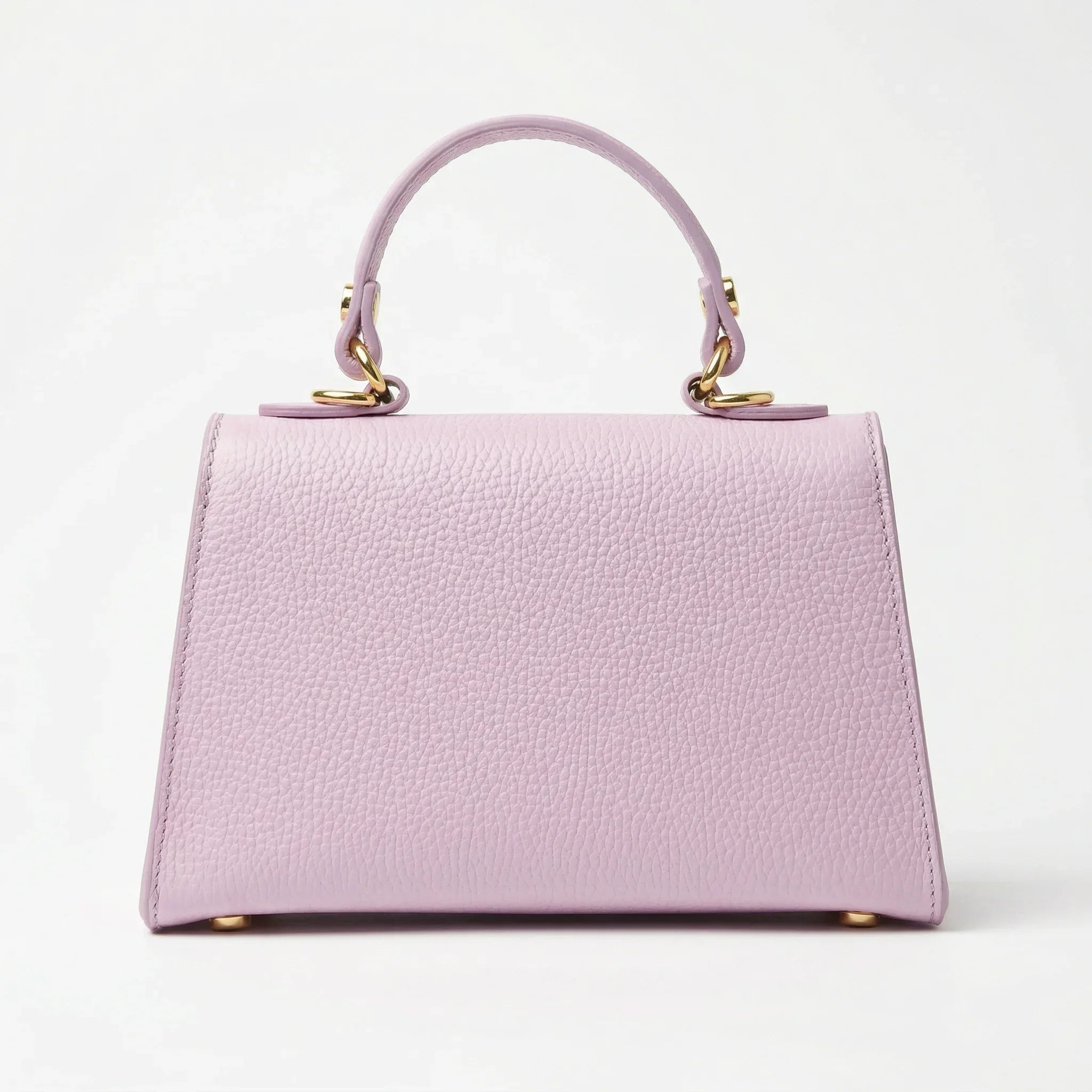Veron mini borsa vera pelle rosa con tracolla rimovibile – dettaglio chiusura