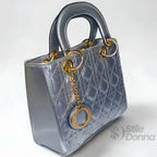 Mini Borsa in Ecopelle Verniciata Lucida con Tracolla Removibile e Cerniera Dorata - Stile Donna Bags