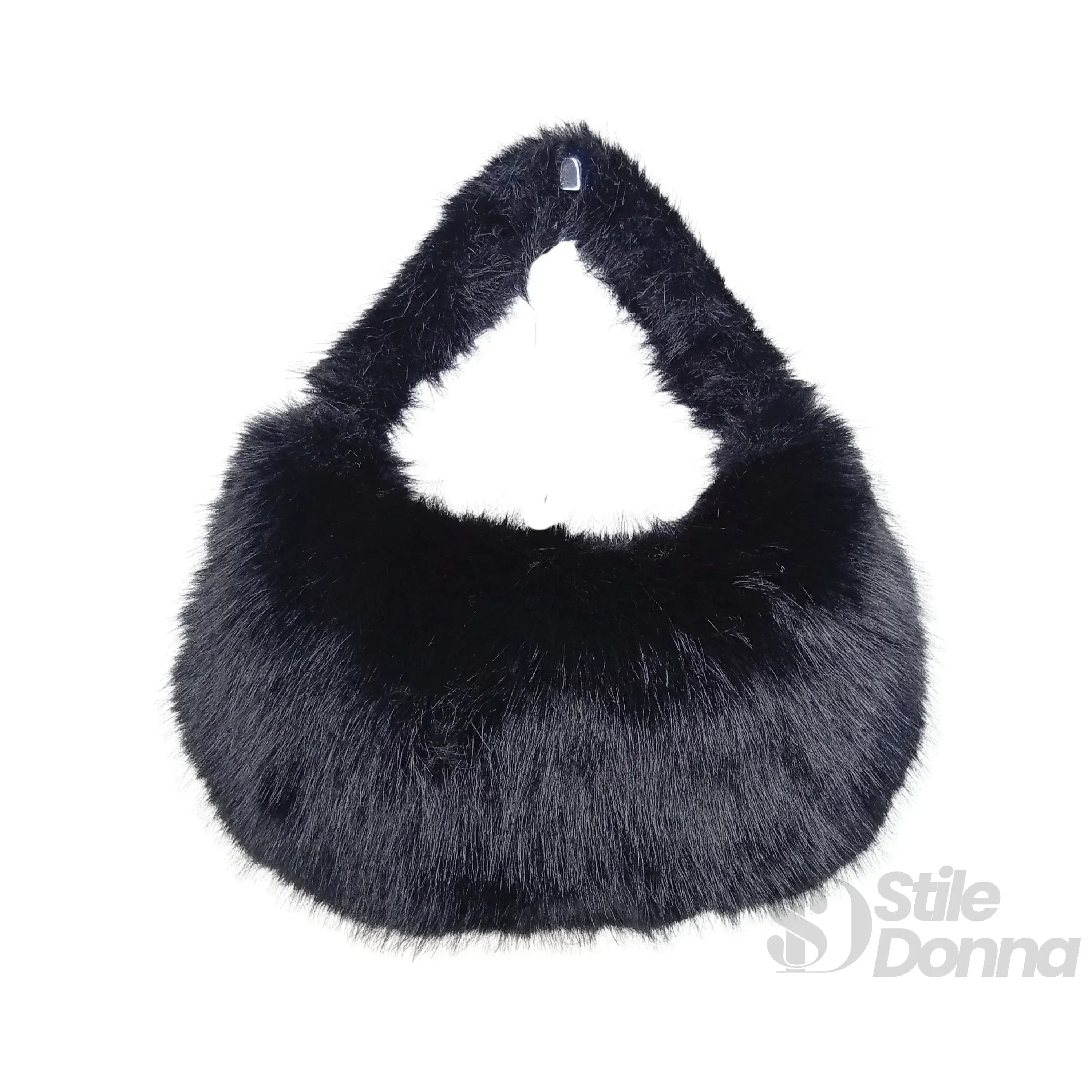 Mini Hobo In Pelliccia Sintetica Con Fodera Microfibra | Vista aggiuntiva 11 | pelliccia sintetica | Beige