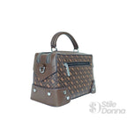 Mini Borsa da Medico in Ecopelle con Monogramma - Stile Donna Bags