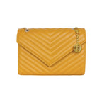 Pochette Giallo Senape con Tracolla a Catena - Stile Donna Bags