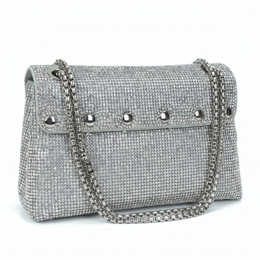 Stile Donna pochette strass cristallo interno microfibra – dettaglio esterno