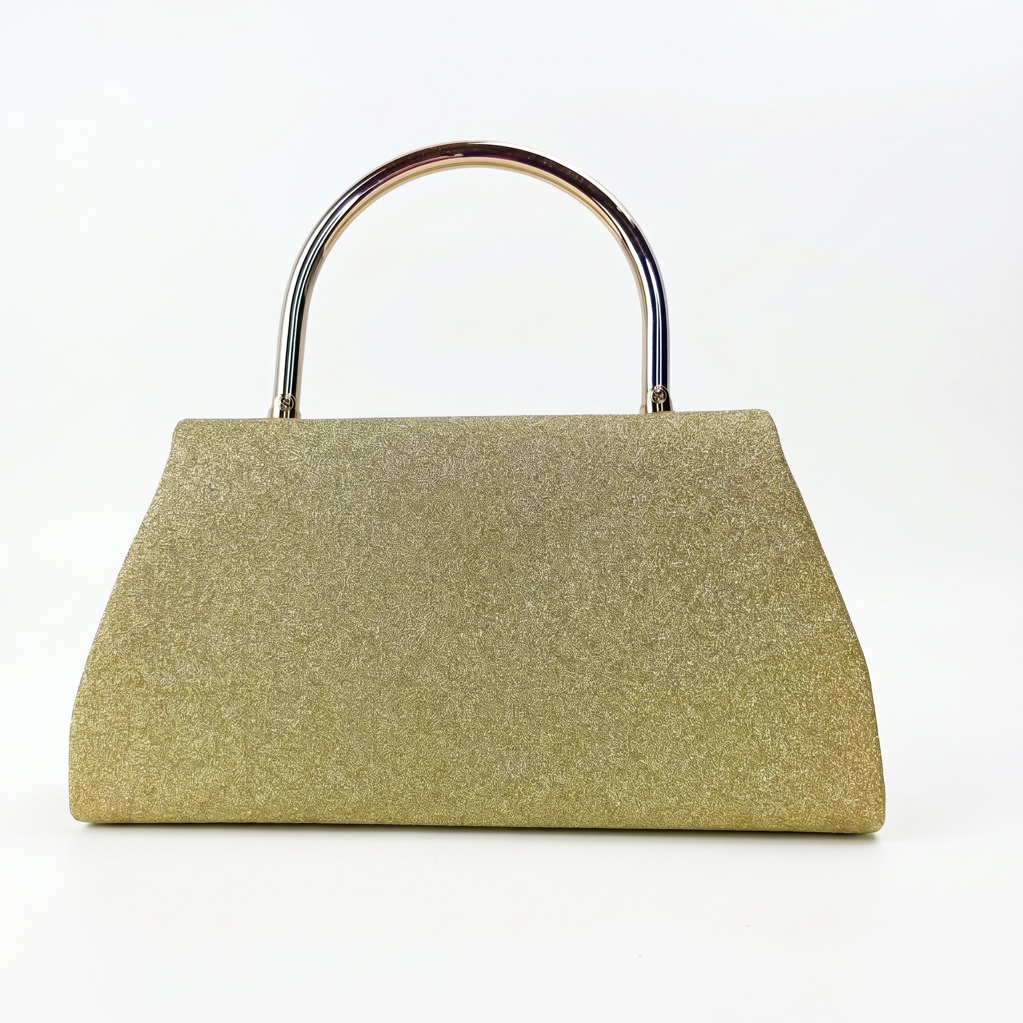 Stile Donna pochette da sera glitter dorata cristalli – vista dall'alto