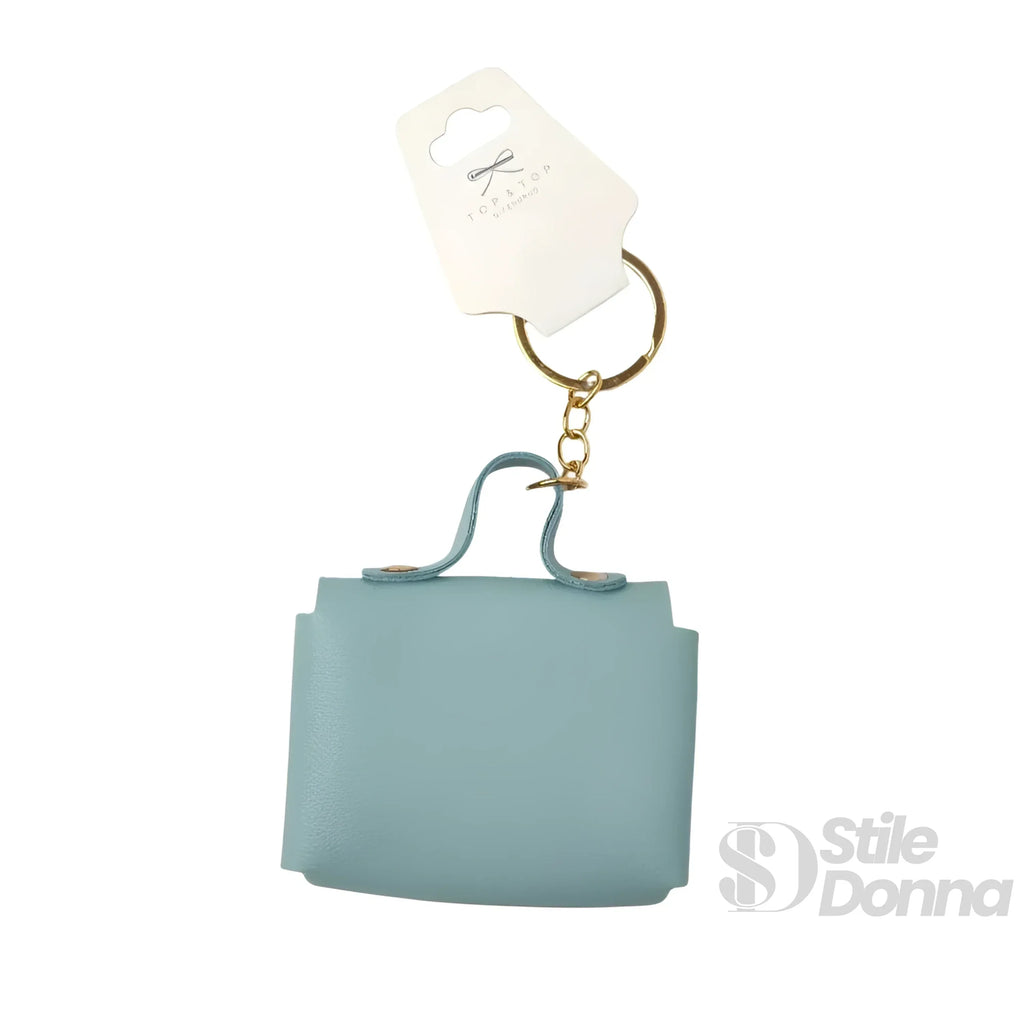 Stile Donna portachiavi mini portamonete ecopelle floreale giallo – vista supplementare 2