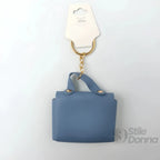 Portachiavi Mini Portamonete in Ecopelle Floreale con Charm Dorato - Stile Donna Bags
