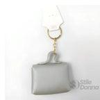 Portachiavi Mini Portamonete in Ecopelle Floreale con Charm Dorato - Stile Donna Bags